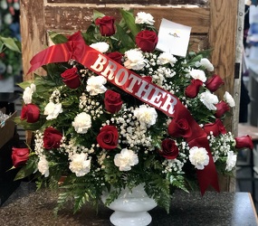 Red and White Tribute from Martha Mae's Floral & Gifts in McDonough, GA
