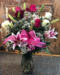 Assorted Roses & Lilies Supreme from Martha Mae's Floral & Gifts in McDonough, GA