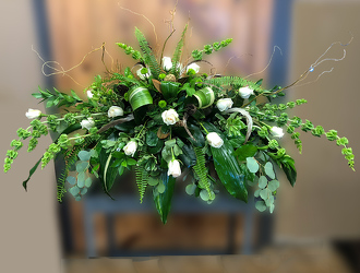 Mixed Foliage Casket Blanket from Martha Mae's Floral & Gifts in McDonough, GA